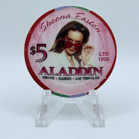 Aladdin Resort & Casino Las Vegas Nevada 2005 'Sheena Easton' LE $5 Casino Chip E4711