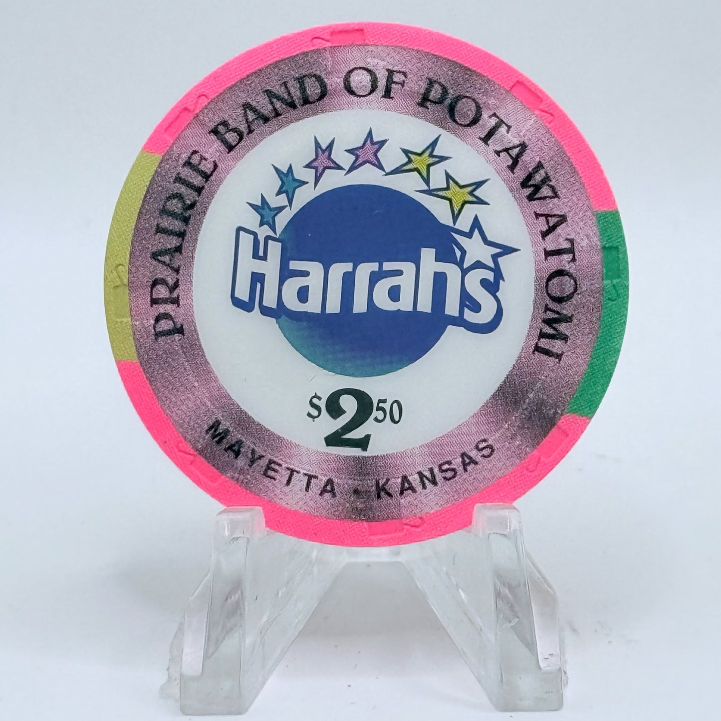 Harrah's Prairie Band Mayetta Kansas 1998 $2.50 Casino Chip