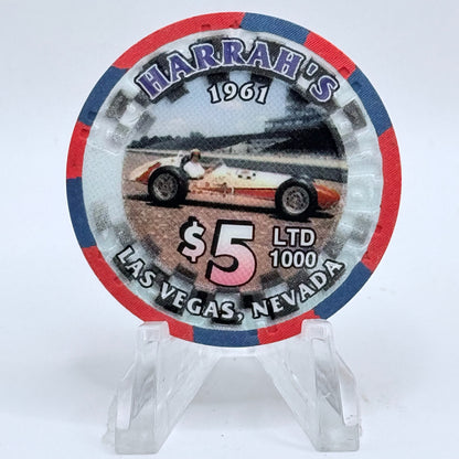 Harrah's Las Vegas Nevada 2002 'Race Car' LE $5 Casino Chip V8913
