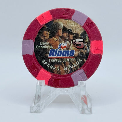 Alamo Travel Center Sparks Nevada 1997 'Davy Crockett' $5 Casino Chip N8387