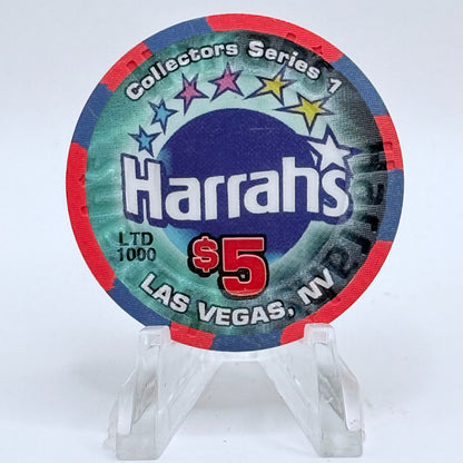 Harrah's Las Vegas Nevada 2002 'Big Game Day XXXVI' LE $5 Casino Chip V8900