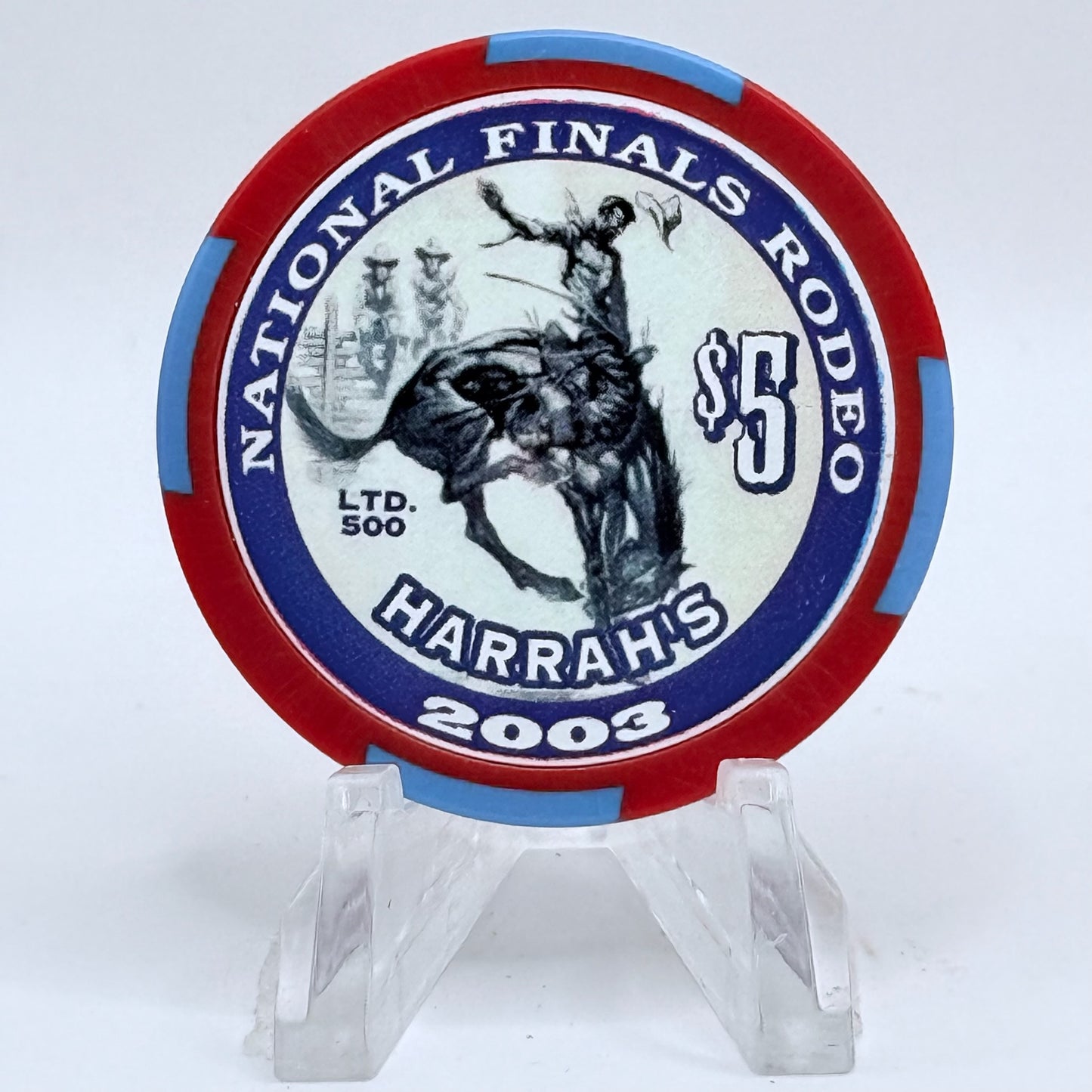 Harrah's Las Vegas Nevada 2003 'National Finals Rodeo' LE $5 Casino Chip E0938