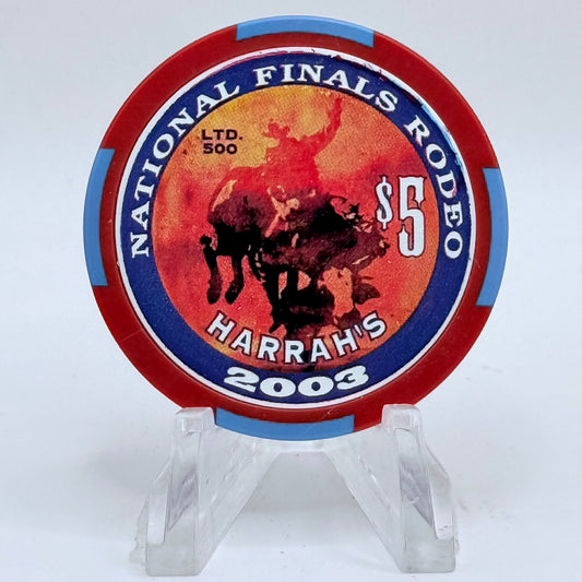 Harrah's Las Vegas Nevada 2003 'National Finals Rodeo' LE $5 Casino Chip E0939