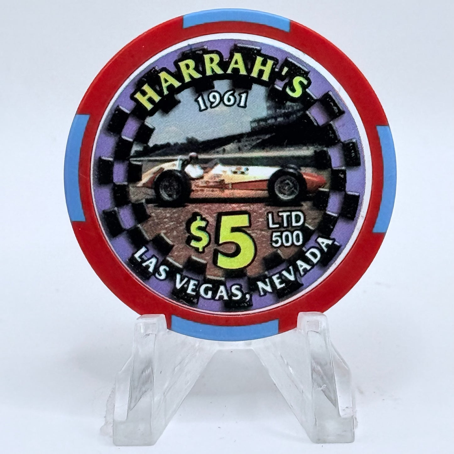 Harrah's Las Vegas Nevada 2003 'Race Car' LE $5 Casino Chip E0964