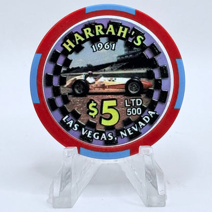 Harrah's Las Vegas Nevada 2003 'Race Car' LE $5 Casino Chip E0964