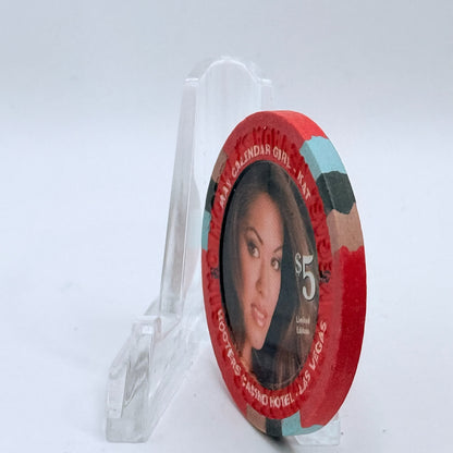 Hooters Casino Hotel Las Vegas Nevada 2007 'May Calendar Girl - Kat' Series 5 LE $5 Casino Chip E5896