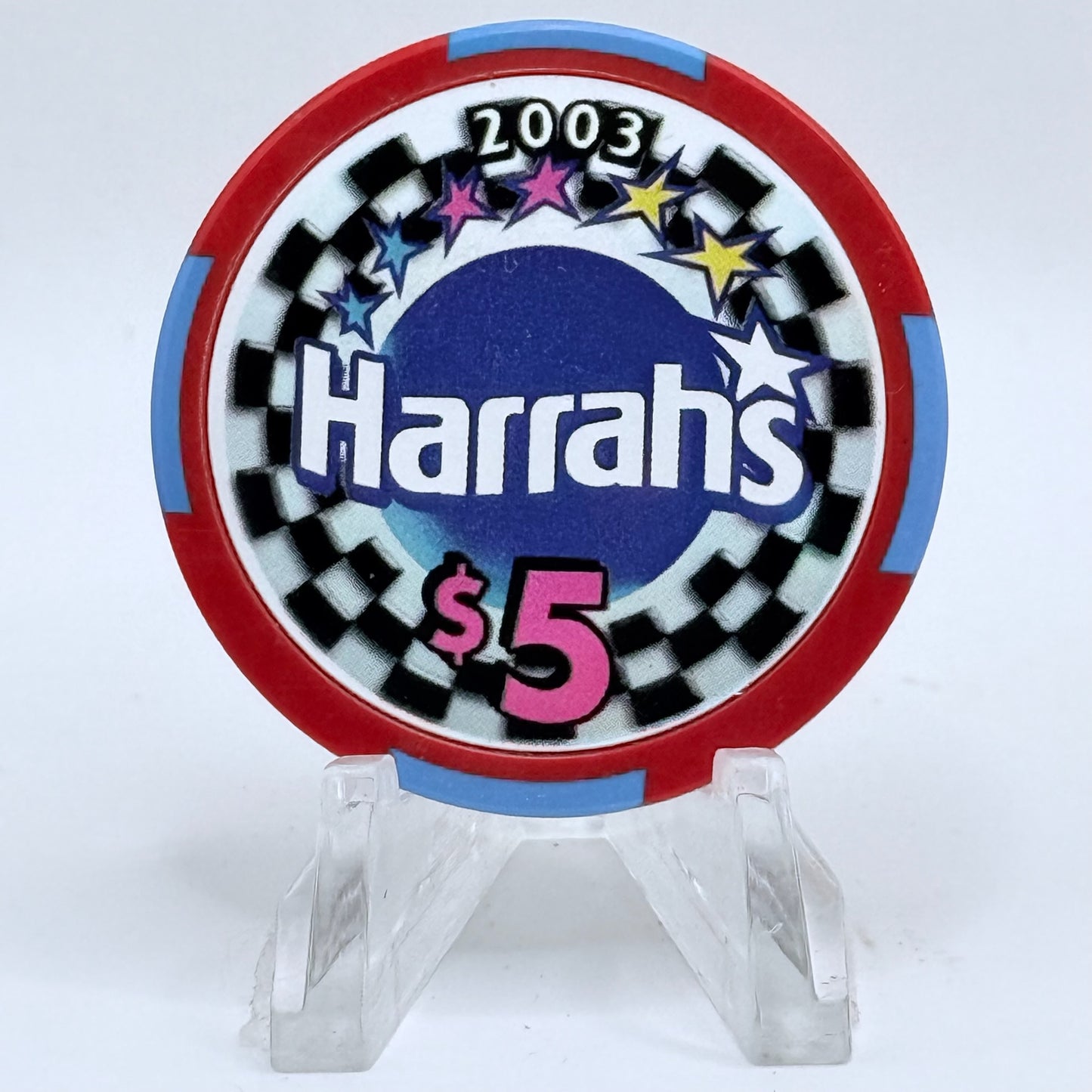 Harrah's Las Vegas Nevada 2003 'Race Car' LE $5 Casino Chip E0964