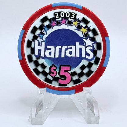 Harrah's Las Vegas Nevada 2003 'Race Car' LE $5 Casino Chip E0964