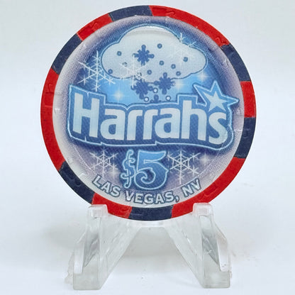 Harrah's Las Vegas Nevada 2008 'Lady On Skates' LE $5 Casino Chip E8028