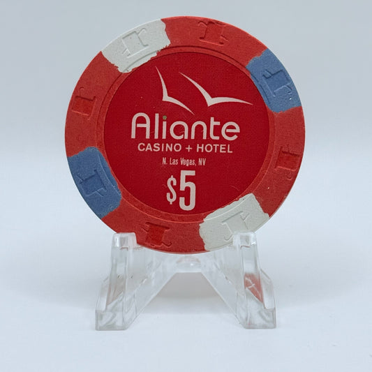 Aliante Casino + Hotel N. Las Vegas Nevada 2012 $5 Casino Chip D0862