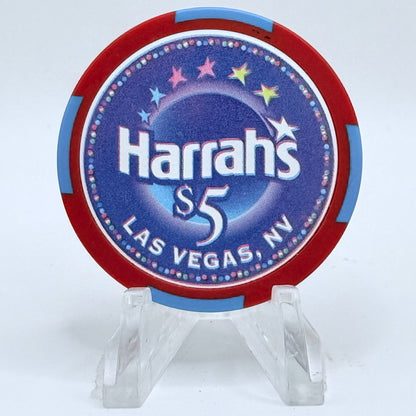 Harrah's Las Vegas Nevada 2003 'Land Of The Free, Home of the Brave' LE $5 Casino Chip E0930