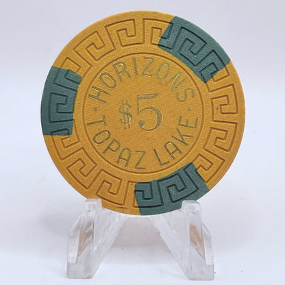 Horizons Topaz Lake Nevada 1973 $5 Casino Chip N5660