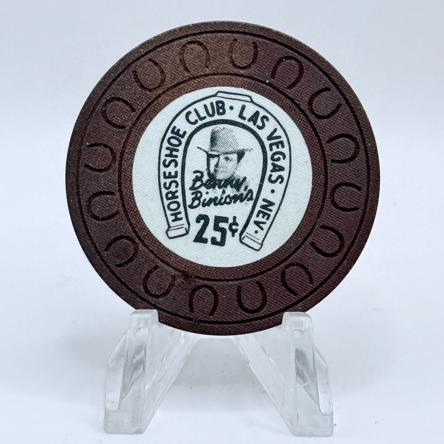 Horseshoe Club (Binion's) Las Vegas Nevada 1970s $0.25 Casino Chip N9972
