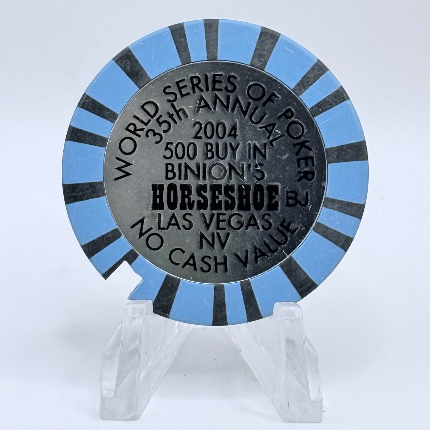 Horseshoe Club (Binion's) Las Vegas Nevada 2004 $500 NCV Casino Chip E3961.C Notched