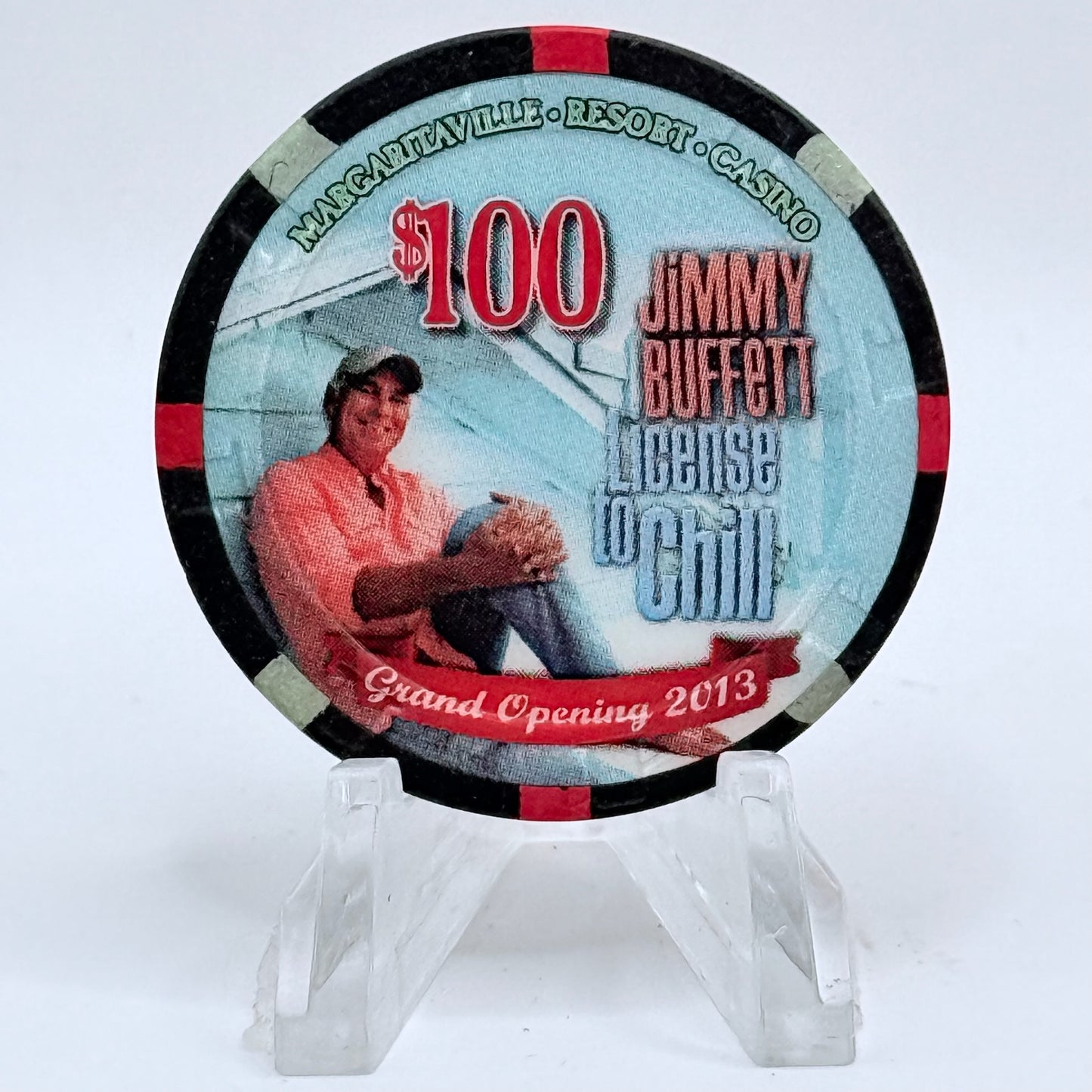 Margaritaville Bossier City Louisiana 2013 'Grand Opening - License To Chill' LE $100 Casino Chip