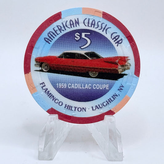 Flamingo Hilton Laughlin Nevada 1996 '1959 Cadillac Coupe' Series 10 LE $5 Casino Chip N2471