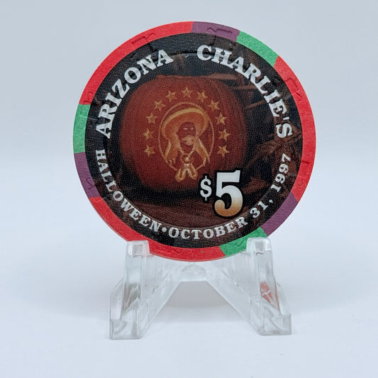 Arizona Charlie's Decatur (West) Las Vegas Nevada 1997 Halloween LE $5 Casino Chip V2012