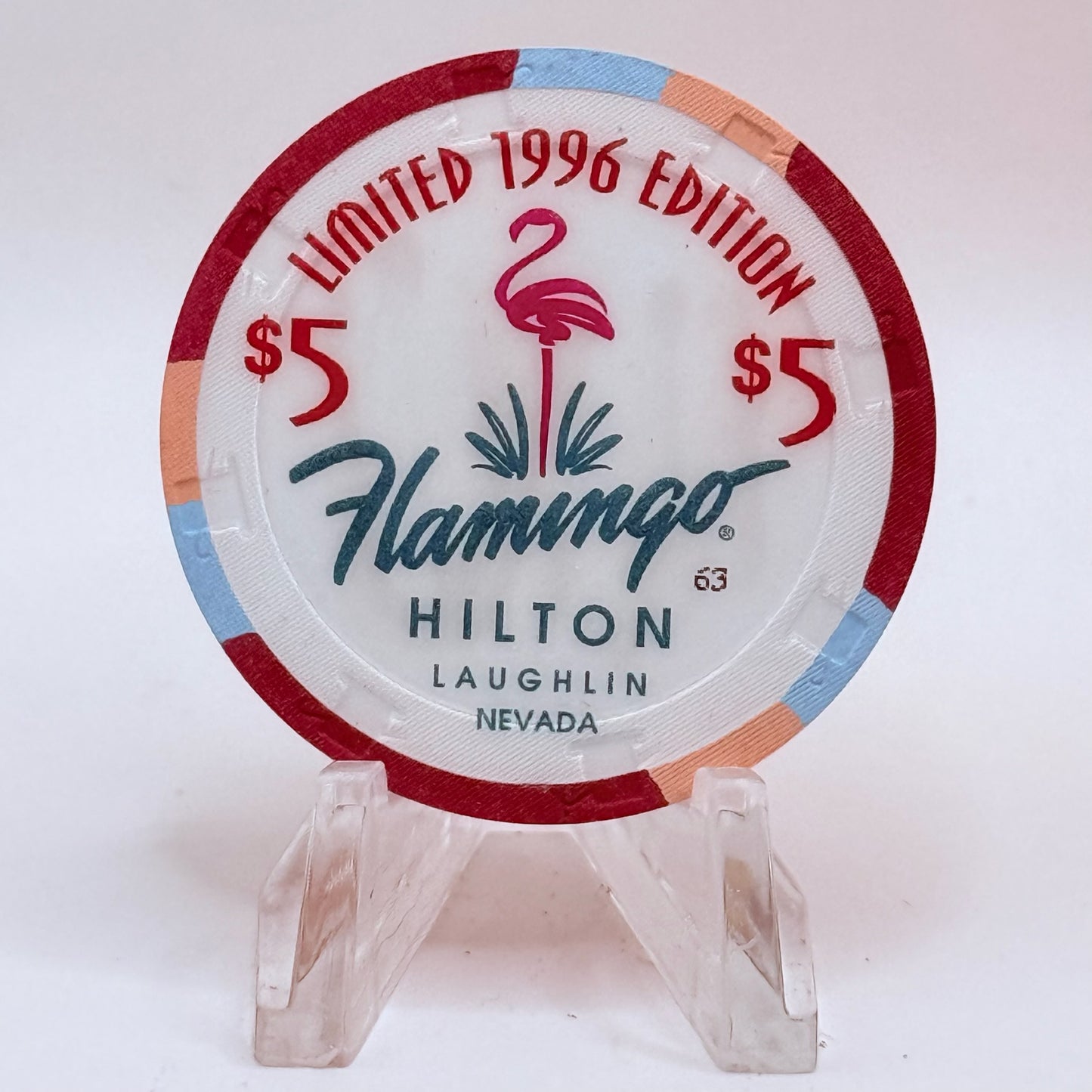 Flamingo Hilton Laughlin Nevada 1996 '1934 Timmis Ford V-8 Roadster' Series 10 LE $5 Casino Chip N2460