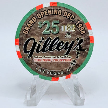 The New Frontier Las Vegas Nevada 1998 'Grand Opening Gilley's' LE $25 Casino Chip V2600