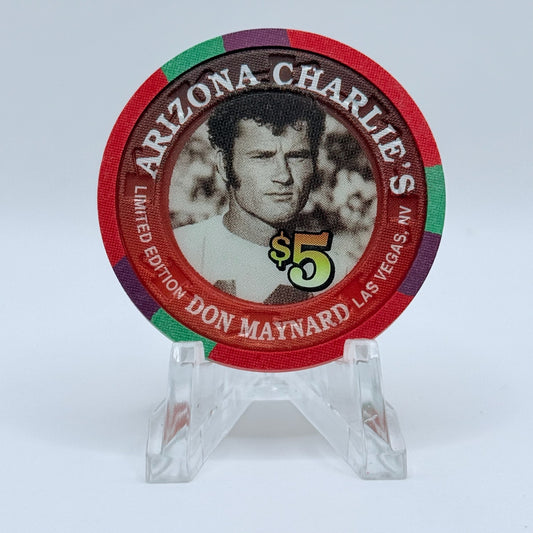 Arizona Charlie's Decatur (West) Las Vegas Nevada 1996 'Don Maynard' Series 4 LE $5 Casino Chip N6440