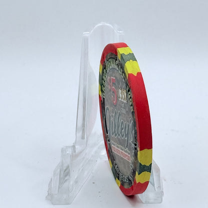 The New Frontier Las Vegas Nevada 1998 'Grand Opening Gilley's' LE $5 Casino Chip V2599