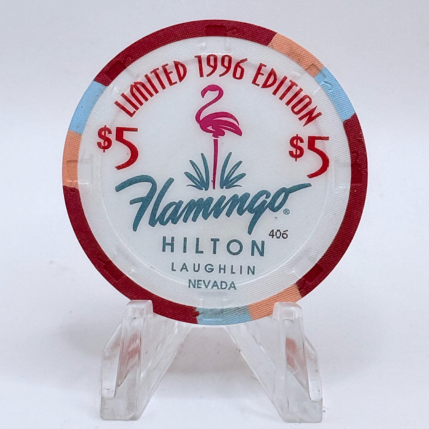 Flamingo Hilton Laughlin Nevada 1996 '1965 Pontiac GTO' Series 10 LE $5 Casino Chip N2474