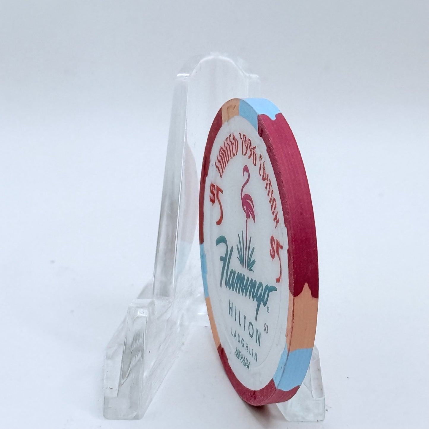 Flamingo Hilton Laughlin Nevada 1996 '1957 Chevrolet Bel Air' Series 10 LE $5 Casino Chip N2468