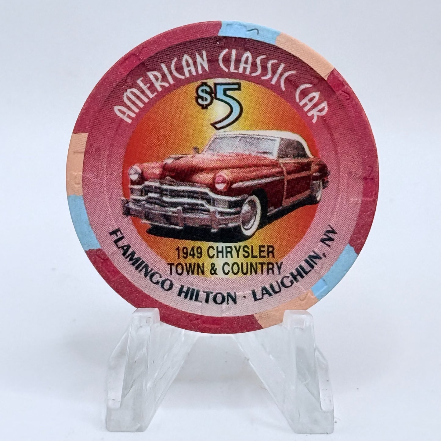 Flamingo Hilton Laughlin Nevada 1996 '1949 Chrysler Town & Country' Series 10 LE $5 Casino Chip N2466