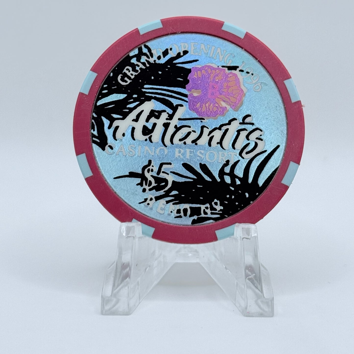 Atlantis Reno Nevada 1996 LE $5 Casino Chip N7957