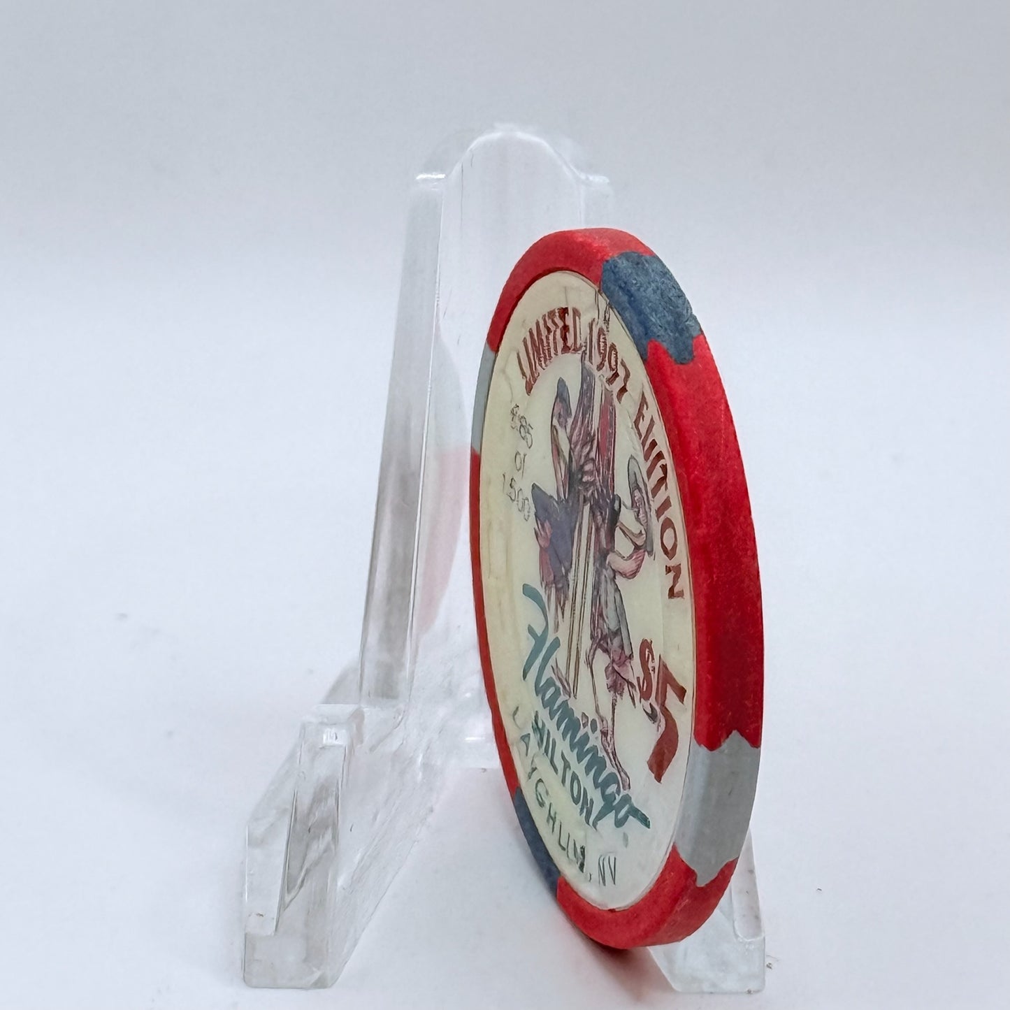 Flamingo Hilton Laughlin Nevada 1997 'Civil War Commemorative' Series 9 LE $5 Casino Chip N8303