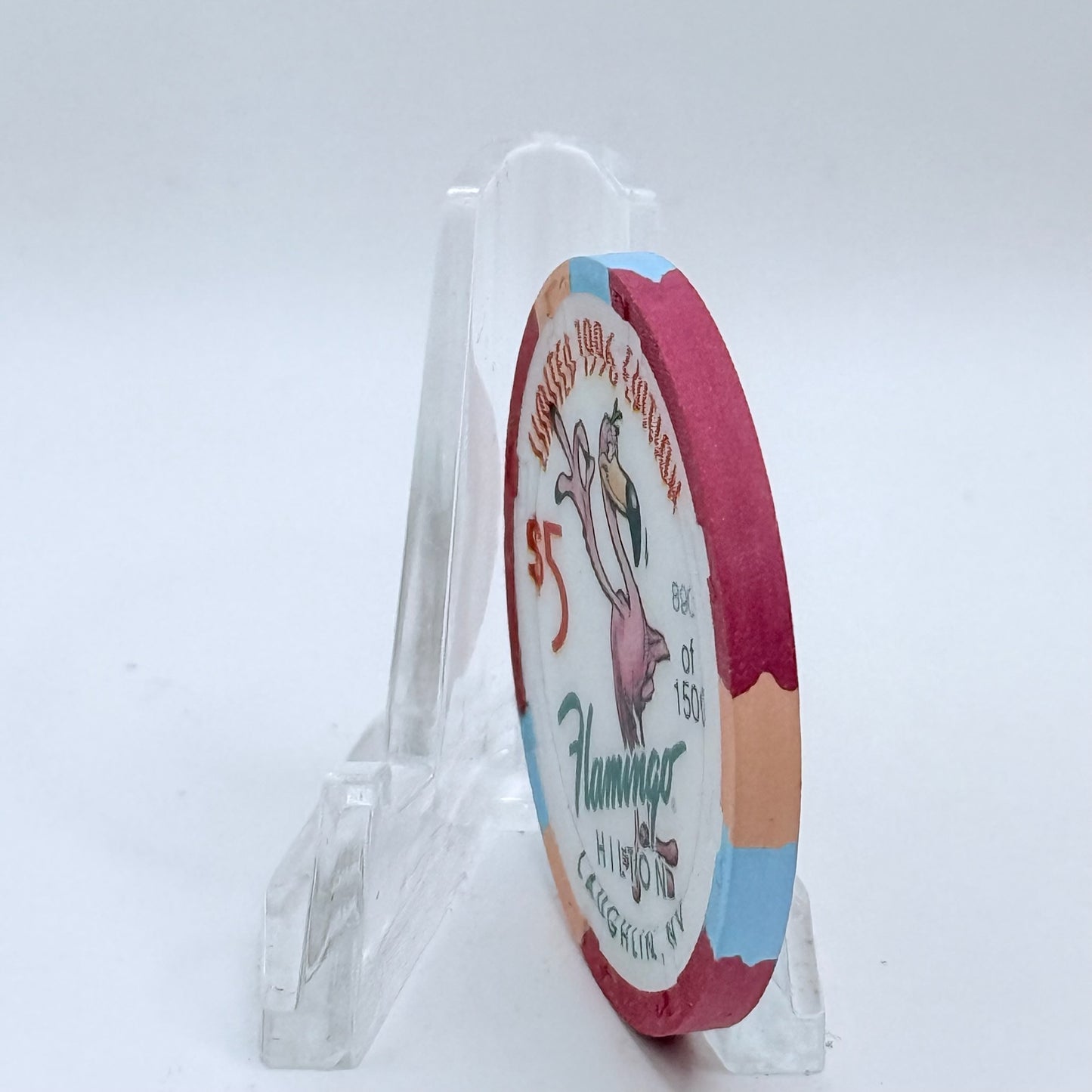 Flamingo Hilton Laughlin Nevada 1996 'Legends of the West - Wild Bill Hickok' Series 8 LE $5 Casino Chip N8282