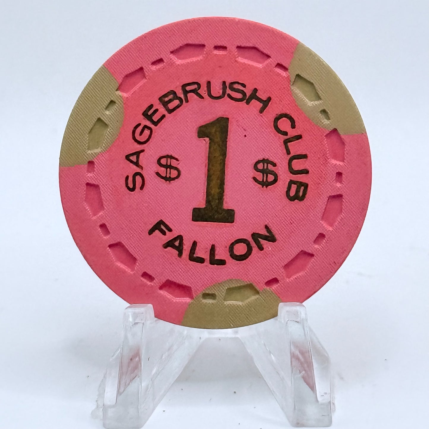 Sagebrush Club Fallon Nevada 1968 $1 Casino Chip N3335