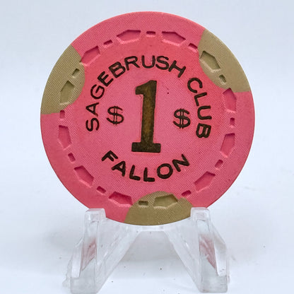 Sagebrush Club Fallon Nevada 1968 $1 Casino Chip N3335