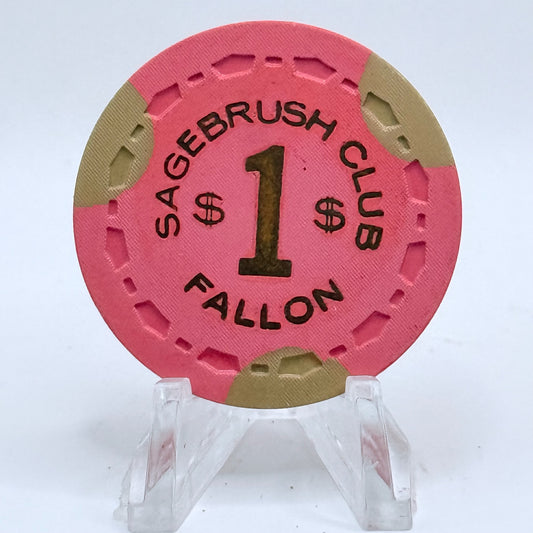 Sagebrush Club Fallon Nevada 1968 $1 Casino Chip N3335