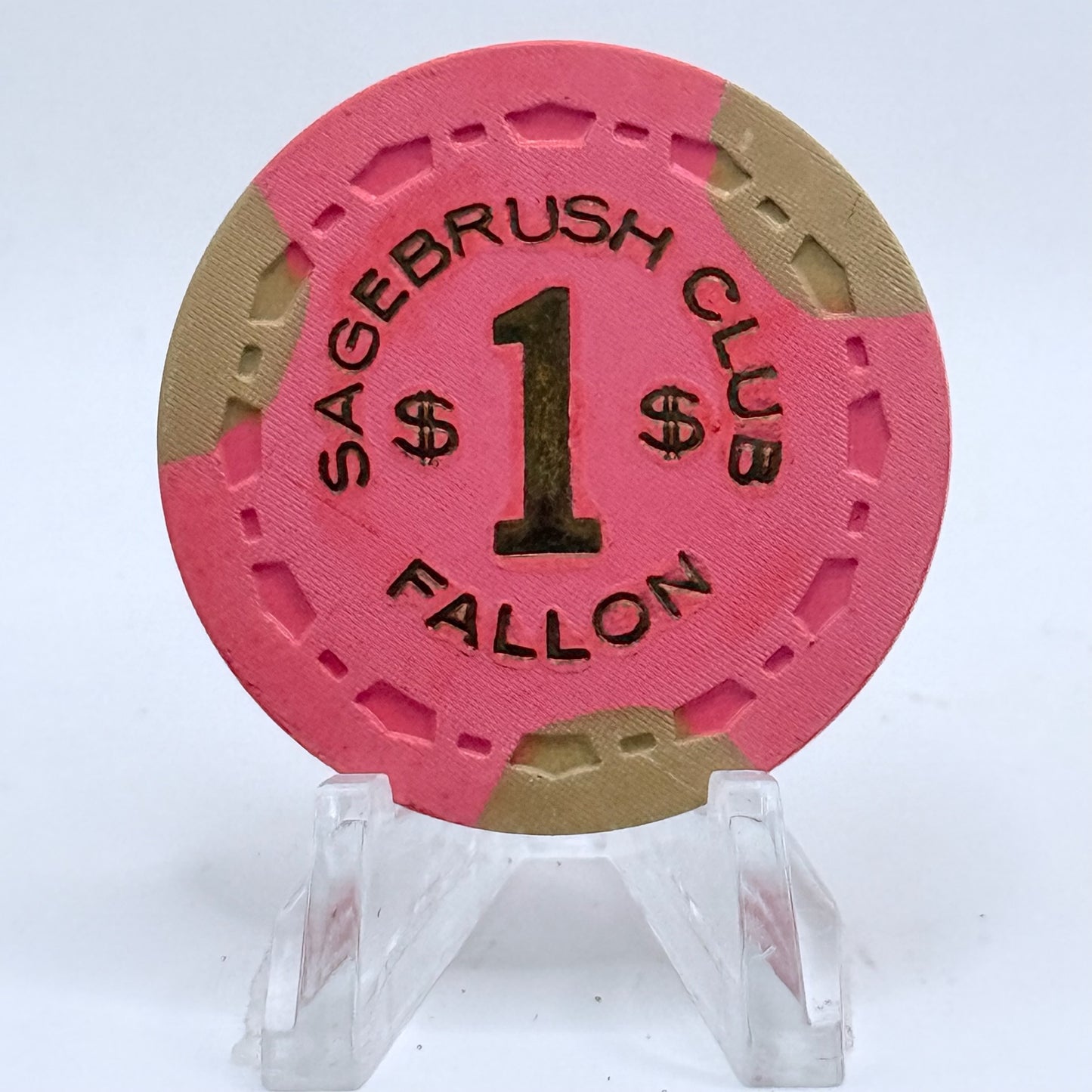 Sagebrush Club Fallon Nevada 1968 $1 Casino Chip N3335