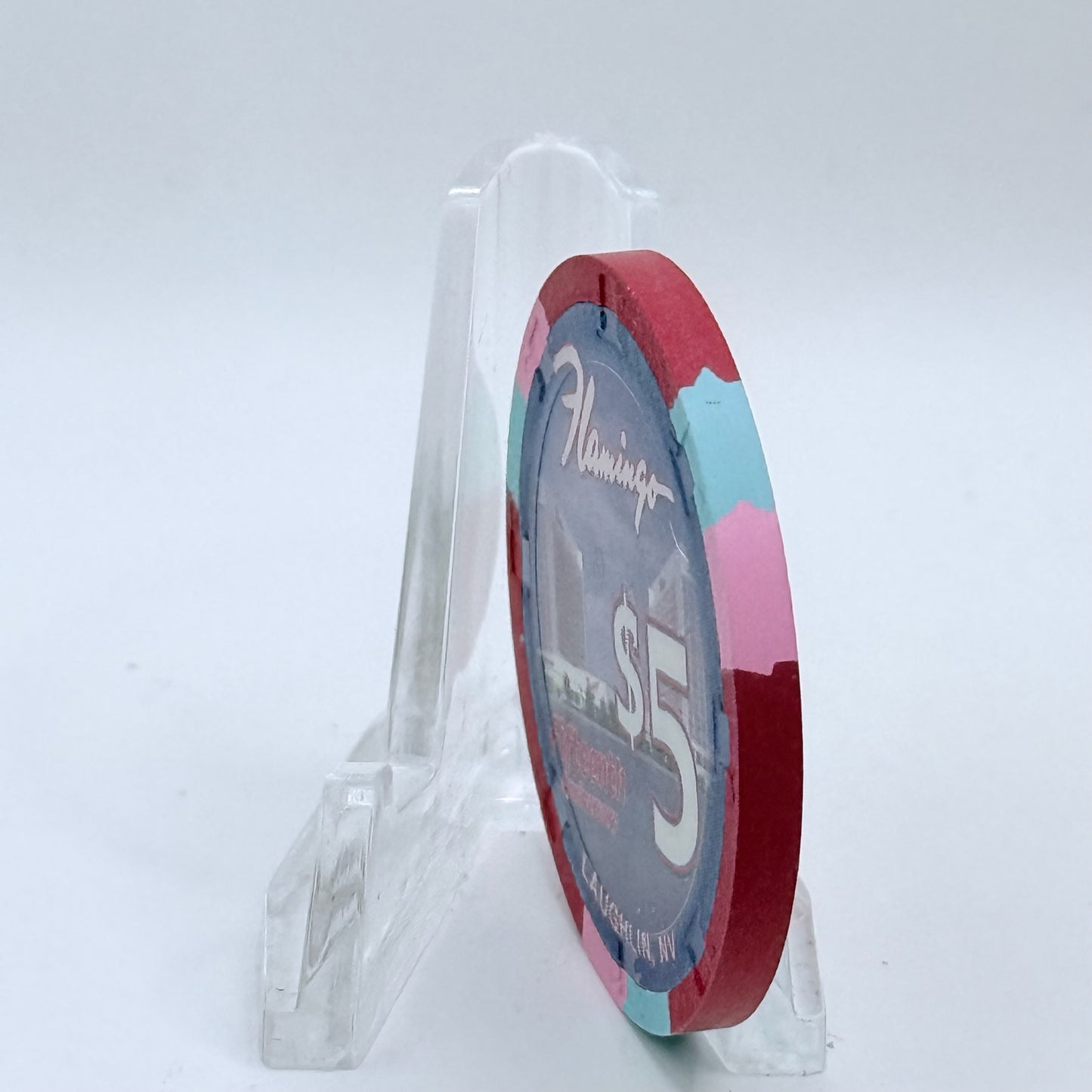 Flamingo Laughlin Nevada 2005 'Fifteenth Anniversary' LE $5 Casino Chip E8473