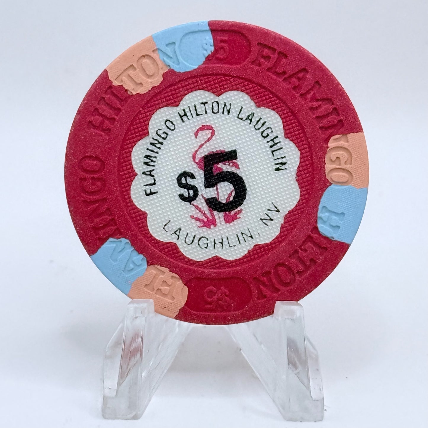 Flamingo Hilton Laughlin Nevada 1990 $5 Casino Chip N3413