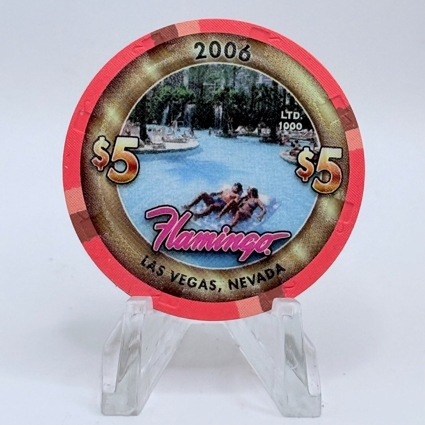 Flamingo Hotel & Casino Las Vegas Nevada 2006 '60 Years Ago - 1940's' LE $5 Casino Chip E5495