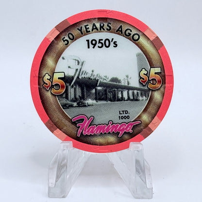 Flamingo Hotel & Casino Las Vegas Nevada 2006 '50 Years Ago - 1950's' LE $5 Casino Chip E5494