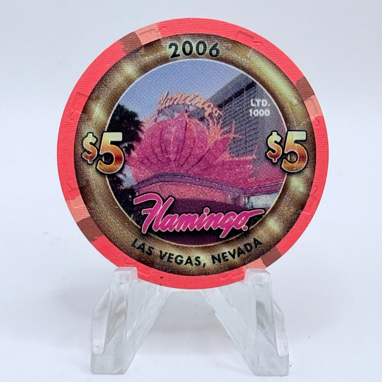 Flamingo Hotel & Casino Las Vegas Nevada 2006 '50 Years Ago - 1950's' LE $5 Casino Chip E5494