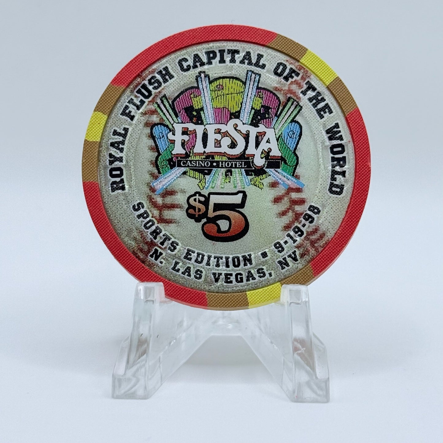Fiesta Rancho N. Las Vegas Nevada 1998 'Al Gionfriddo' LE $5 Casino Chip V2419
