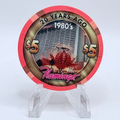 Flamingo Hotel & Casino Las Vegas Nevada 2006 '20 Years Ago - 1980's' LE $5 Casino Chip E5529