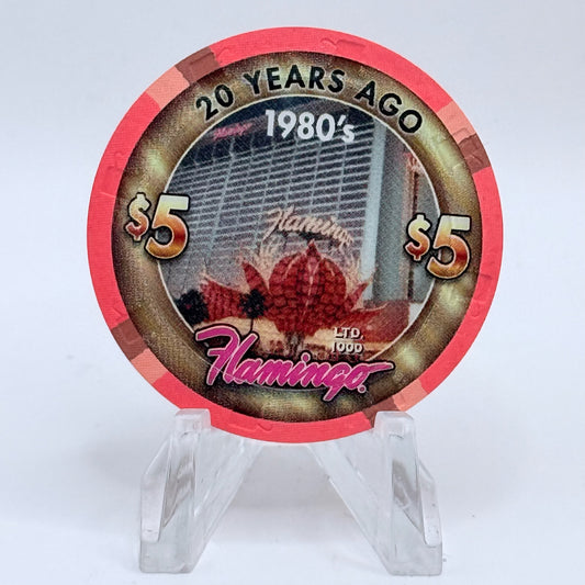 Flamingo Hotel & Casino Las Vegas Nevada 2006 '20 Years Ago - 1980's' LE $5 Casino Chip E5529