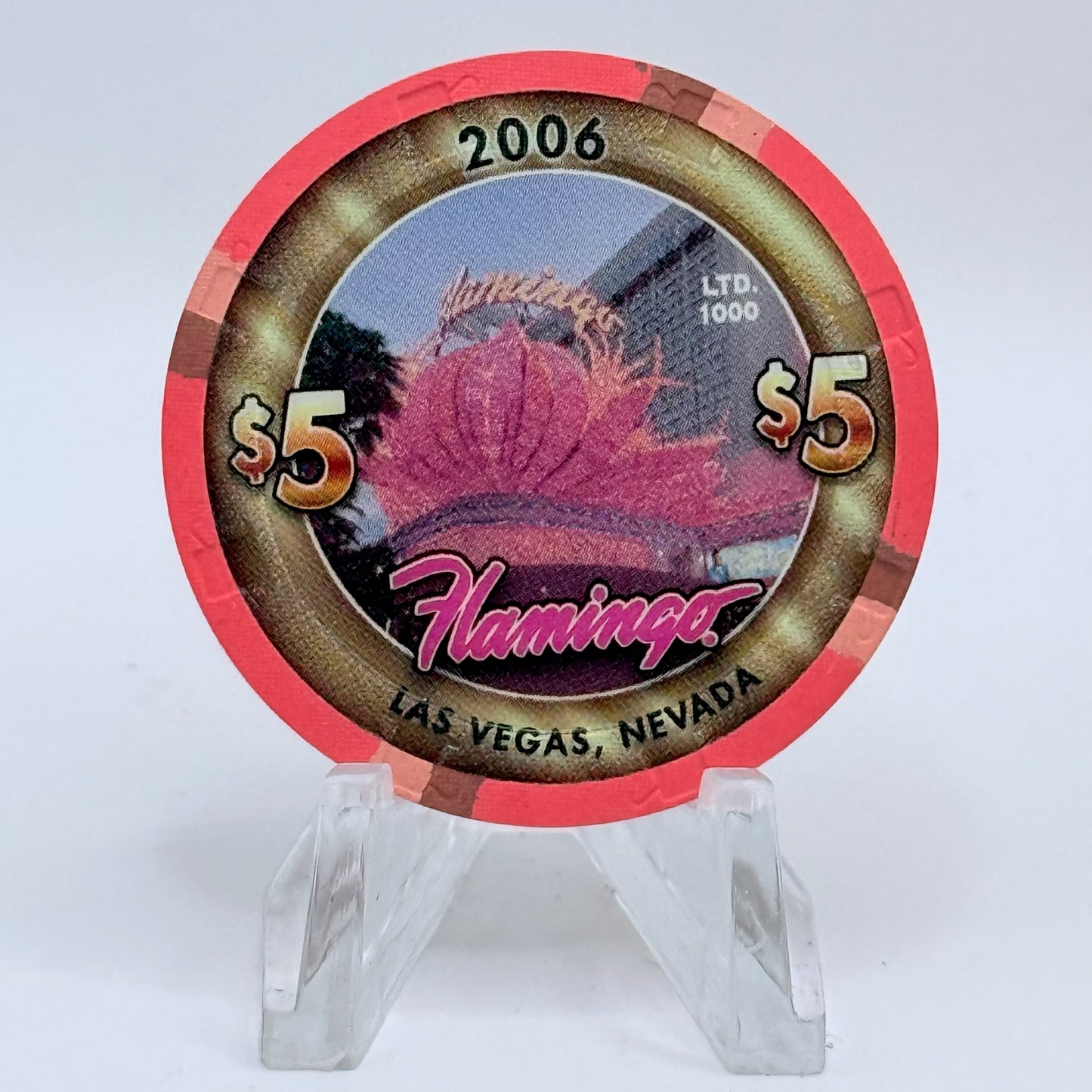 Flamingo Hotel & Casino Las Vegas Nevada 2006 '20 Years Ago - 1980's' LE $5 Casino Chip E5529