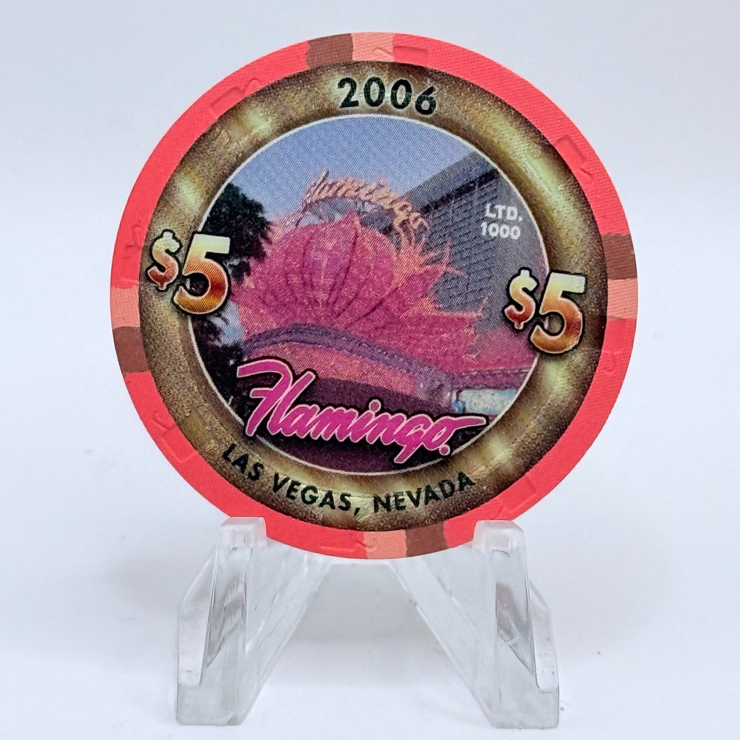 Flamingo Hotel & Casino Las Vegas Nevada 2006 '10 Years Ago - 1990's' LE $5 Casino Chip E5528