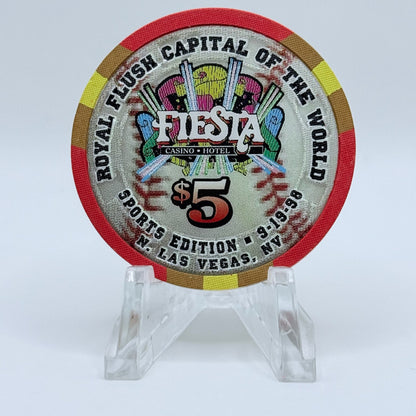Fiesta Rancho N. Las Vegas Nevada 1998 'Larry Sherry' LE $5 Casino Chip V2421