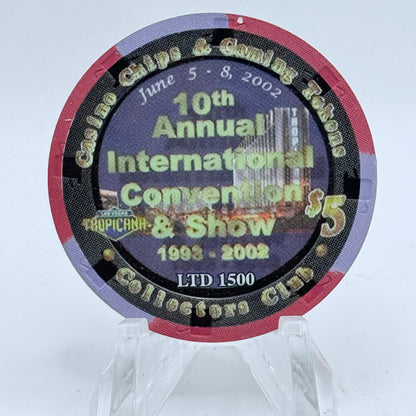 CCA Other Issues 2002 '10th Annual Convention' LE $5 Casino Chip E2844