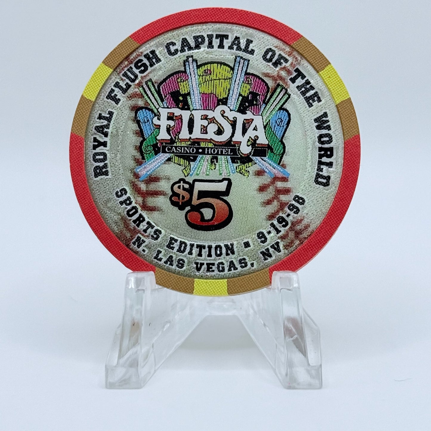 Fiesta Rancho N. Las Vegas Nevada 1998 'Norm Sherry' LE $5 Casino Chip V2422