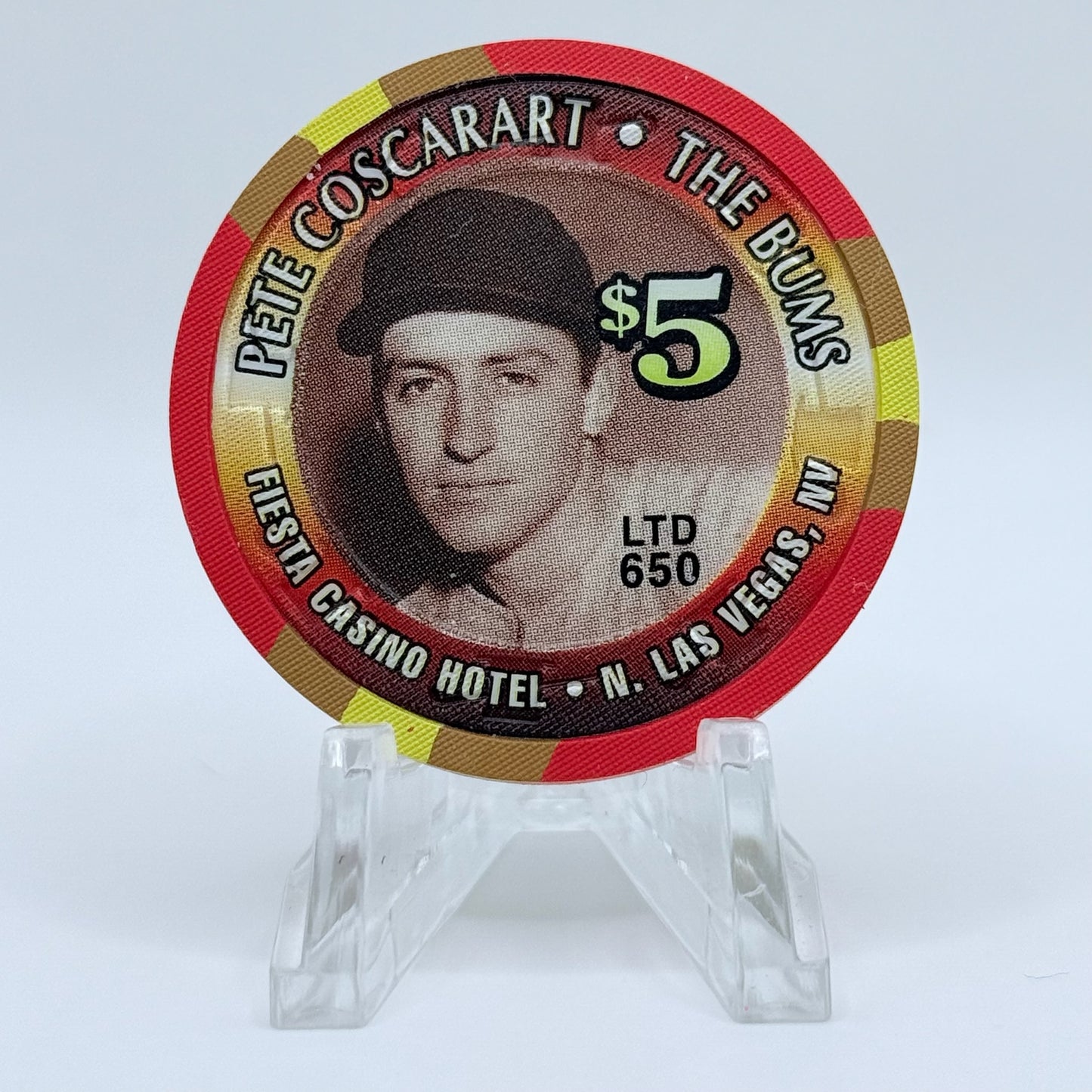Fiesta Rancho N. Las Vegas Nevada 1998 'Pete Coscarart' LE $5 Casino Chip V2424