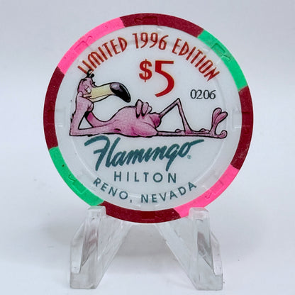 Flamingo Hilton Reno Nevada 1996 '1930 Cadillac V16' Series 6 LE $5 Casino Chip N7927